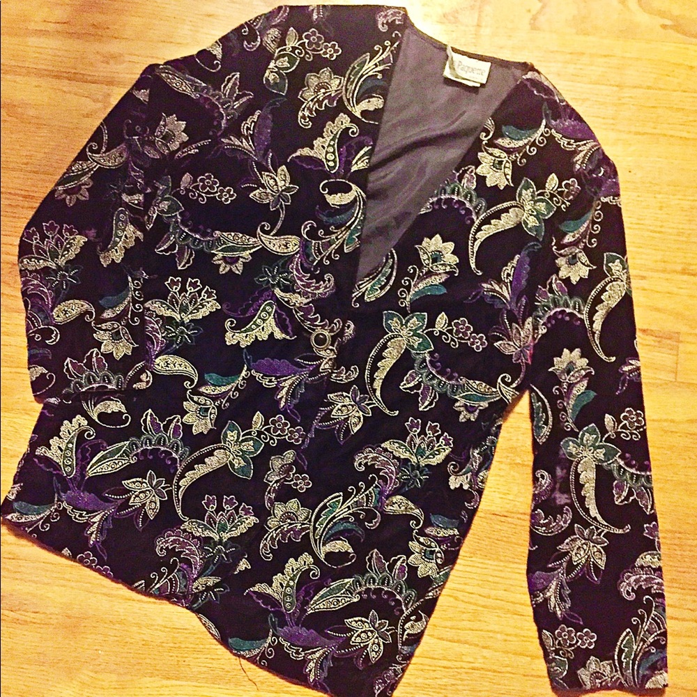 Vintage Velvet Blazer 1980s